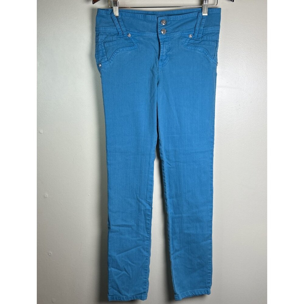 Women’s John Kelly But Lifting Colombian Skinny Jeans Turquoise Size 14
